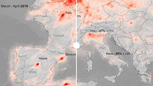 Nuevos datos muestran caídas del 50% de la contaminación en las capitales europeas confinadas Nuevos datos muestran caídas del 50% de la contaminación en las capitales europeas confinadas