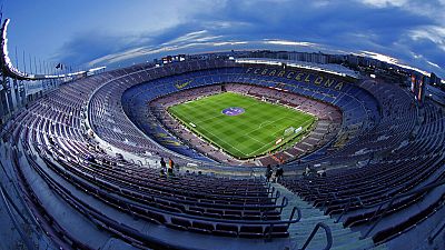 Virus Outbreak Soccer Barcelona Camp Nou