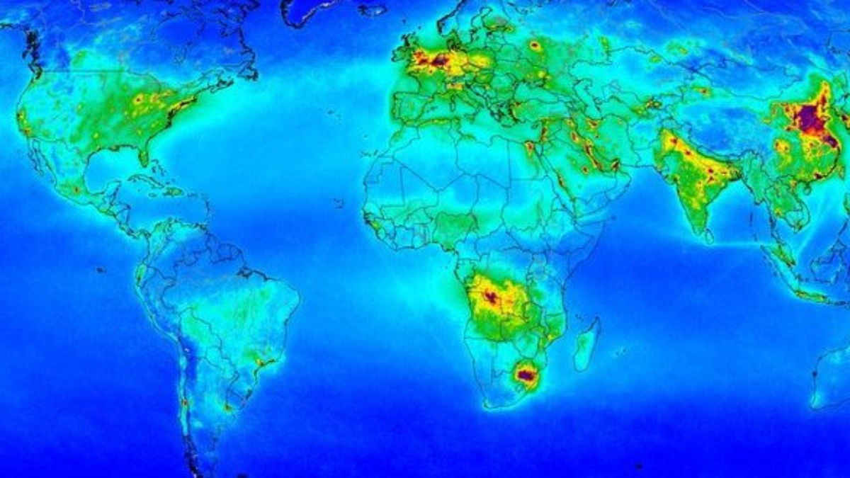 Dünya nitrojendioksit haritası