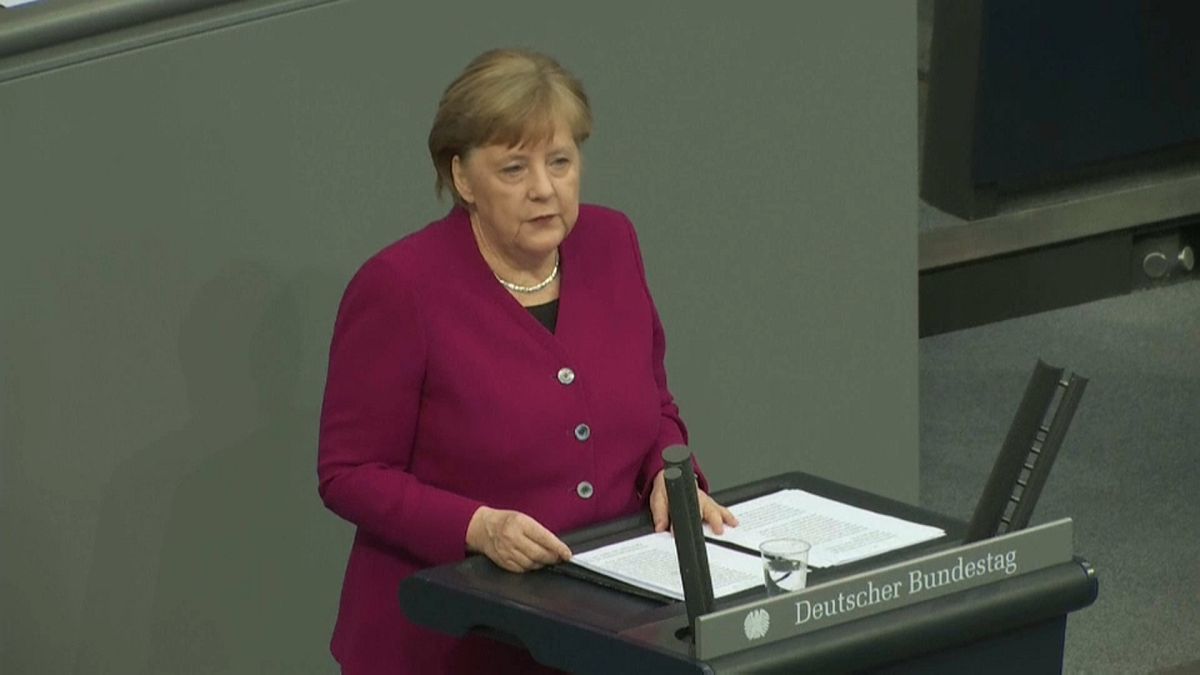 Bundeskanzlerin Angela Merkel lehnt Gemeinschaftsschulden der EU erneut ab  
