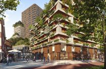 Wonderwoods Tower Vertical Forest designed as a way of greening the city of Utrecht.