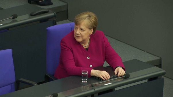 Angela Merkel am Donnerstag im Deutschen Bundestag Angela Merkel am Donnerstag im Deutschen Bundestag