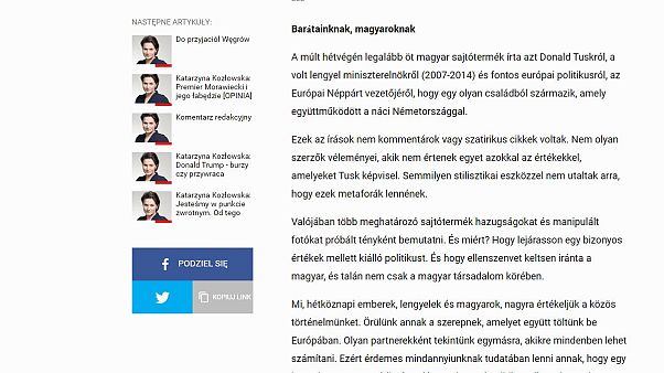 Magyar nyelven követel bocsánatkérést egy lengyel lap a hamisított Tusk-fotó miatt Magyar nyelven követel bocsánatkérést egy lengyel lap a hamisított Tusk-fotó miatt