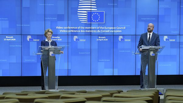 AB Konseyi Başkanı Charles Michel, AB Komisyonu Başkanı Ursula von der Leyen ortak basın toplantısı AB Konseyi Başkanı Charles Michel, AB Komisyonu Başkanı Ursula von der Leyen ortak basın toplantısı