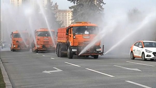 В Москве провели масштабную дезинфекцию В Москве провели масштабную дезинфекцию