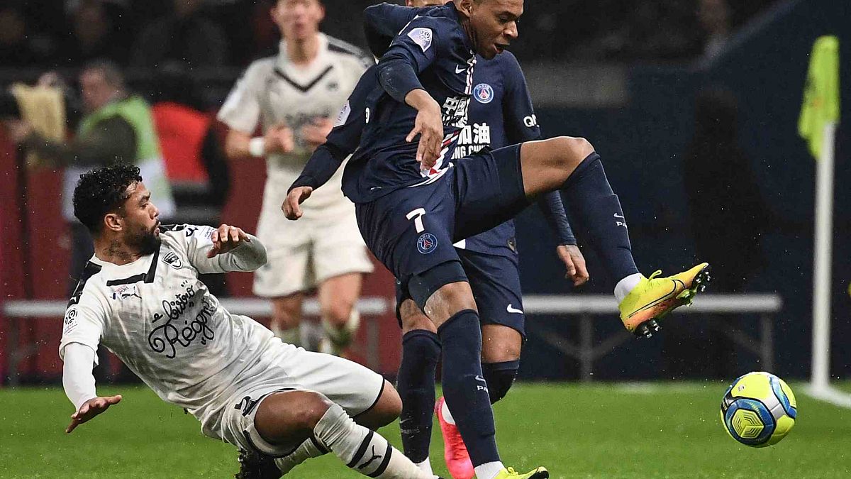 مبارة كرة قدم ضمن الدوري الفرنسي الأول جمعت نادي باريس سان جيرمان بنادي جيرونديين دي بوردو في  ملعب بارك دي برانس في باريس، في 23 فبراير 2020 