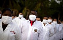 Kubai egészségügyi csapat, orvosok és ápolók kiküldetés előtt