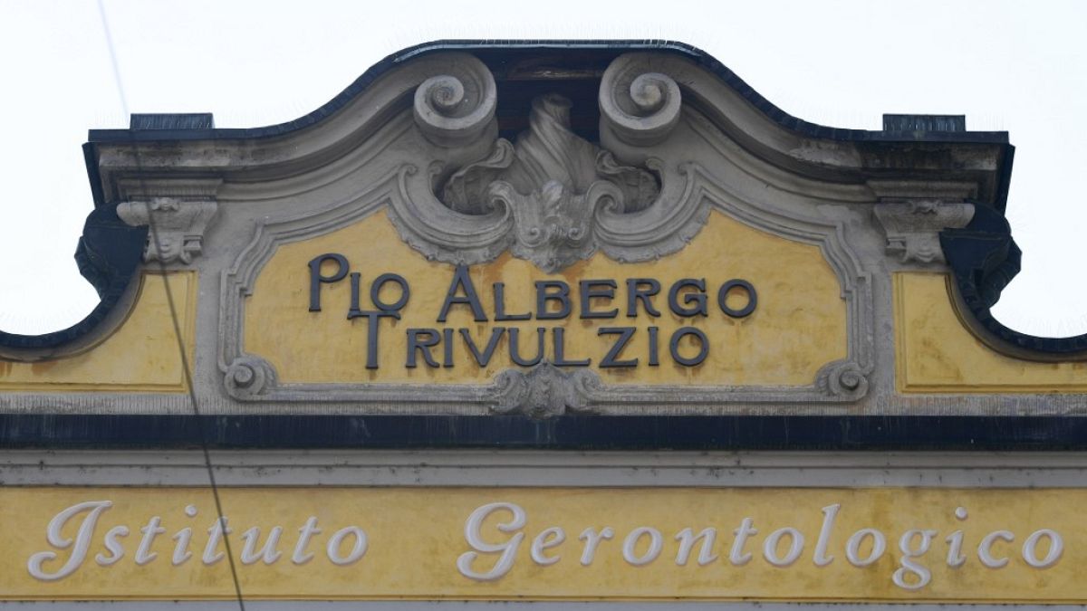 Pio Albergo Trivulzio retirement home in Milan (Photo by MIGUEL MEDINA / AFP)