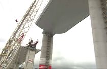 Genuas neue Brücke kurz vor der Fertigstellung