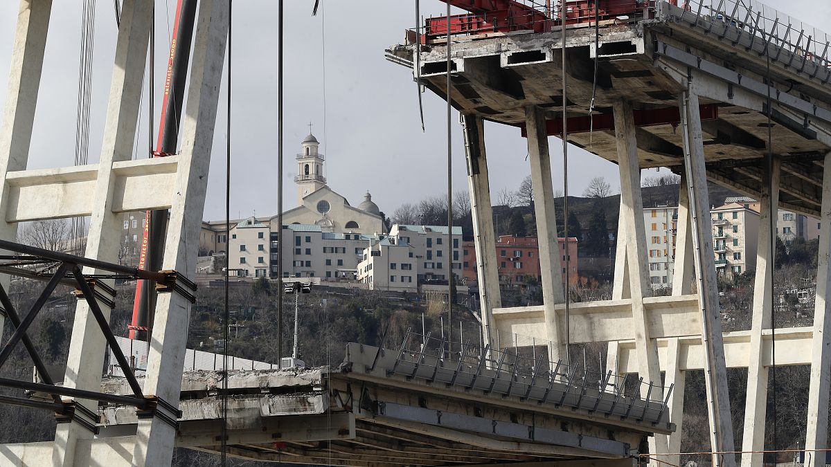 The remainder of the bridge was demolished last year following a deadly partial collapse