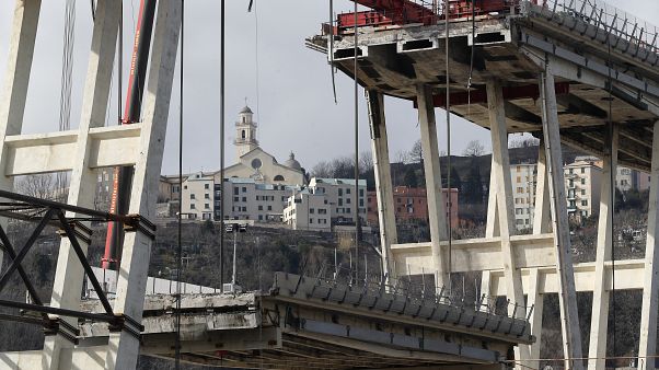The remainder of the bridge was demolished last year following a deadly partial collapse The remainder of the bridge was demolished last year following a deadly partial collapse