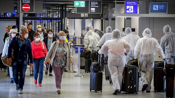 Due to the new coronavirus outbreak about 95 percent of the flights have been cancelled. (AP Photo/Michael Probst) Due to the new coronavirus outbreak about 95 percent of the flights have been cancelled. (AP Photo/Michael Probst)