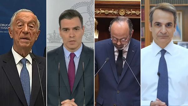 Des chefs de gouvernements européens présentant leur plan de déconfinement Des chefs de gouvernements européens présentant leur plan de déconfinement