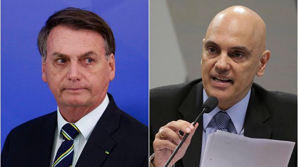 Brezilya Devlet Başkanı Jair Bolsonaro ve STF Başkanı Yargıç Alexandre de Moraes Brezilya Devlet Başkanı Jair Bolsonaro ve STF Başkanı Yargıç Alexandre de Moraes