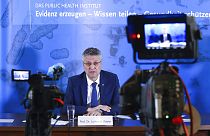 Lothar H. Wieler, president of the Robert-Koch-Institute, addresses the media on the current status of the spread of the new coronavirus, Berlin, Germany, April 30 2020