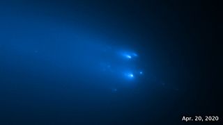 مخابره گزارش تصویری هابل از متلاشی شدن یک ستاره دنباله‌دار؛ اطلس تکه‌تکه شد