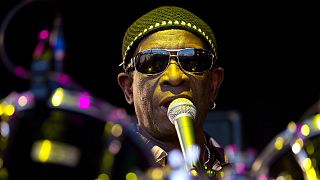 Tony Allen performs at Glastonbury festival, UK, on June 27, 2010