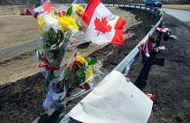 Tributes left for victims of the murders in Nova Scotia