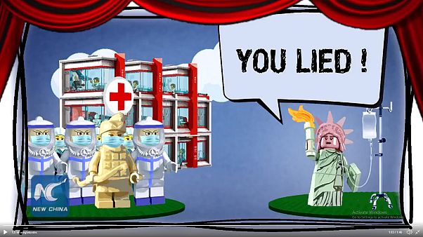 Az Egyesült Államokat cikizi Kína a vírus miatt egy Lego-videóval Az Egyesült Államokat cikizi Kína a vírus miatt egy Lego-videóval