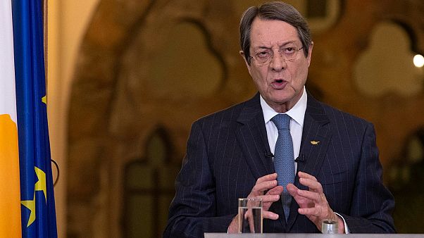 President Nicos Anastasiades explaining Cyprus' lockdown exit strategy. April 29, 2020, Nicosia President Nicos Anastasiades explaining Cyprus' lockdown exit strategy. April 29, 2020, Nicosia