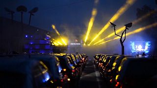 German party-goers dance the night away under lockdown thanks to 'car-disco'
