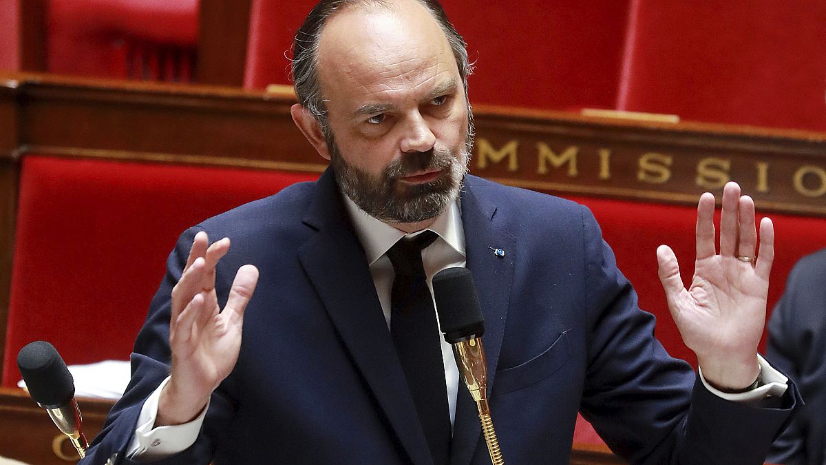 French Prime Minister Edouard Philippe during a session of questions to the government at the National Assembly