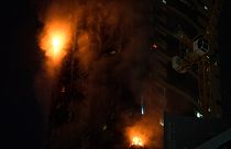 BAE'nin Sharjah kentinde gökdelende yangın