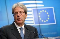 Le Commissaire européen à l'Economie, Paolo Gentiloni, au siège de l'Union européenne à Bruxelles, le 17 février 2020