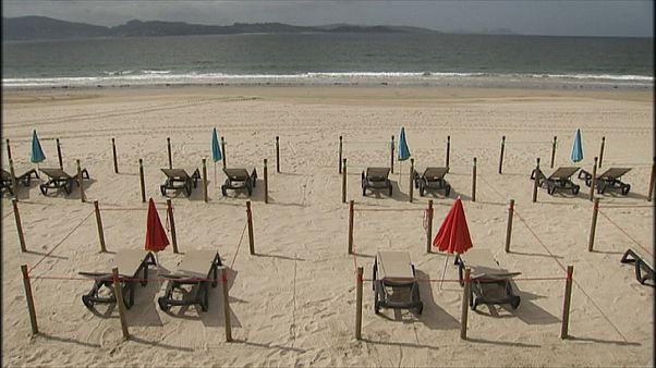 Sanxenxo apresenta praia para respeitar o distanciamento social Sanxenxo apresenta praia para respeitar o distanciamento social