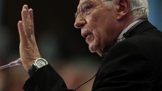 Nominated European foreign policy chief Josep Borrell answers questions during his hearing at the European Parliament in Brussels, Monday, Oct. 7, 2019. 