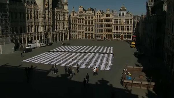 Demo von Hotel- und Restaurantbetreibern in Brüssel Demo von Hotel- und Restaurantbetreibern in Brüssel