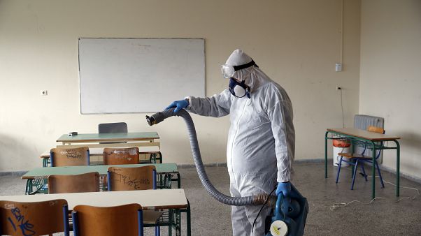 Virus Outbreak Greece Schools Virus Outbreak Greece Schools