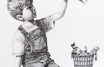 British street artist Banksy donated his latest piece to the University Hospital Southampton