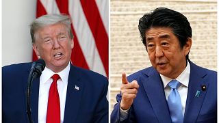ABD Başkanı Donald Trump ile Japonya Başbakanı Şinzo Abe
