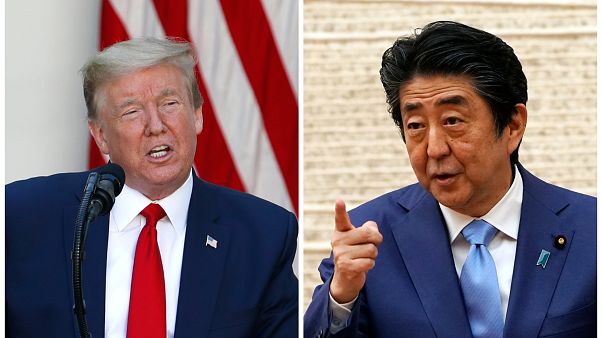 ABD Başkanı Donald Trump ile Japonya Başbakanı Şinzo Abe ABD Başkanı Donald Trump ile Japonya Başbakanı Şinzo Abe
