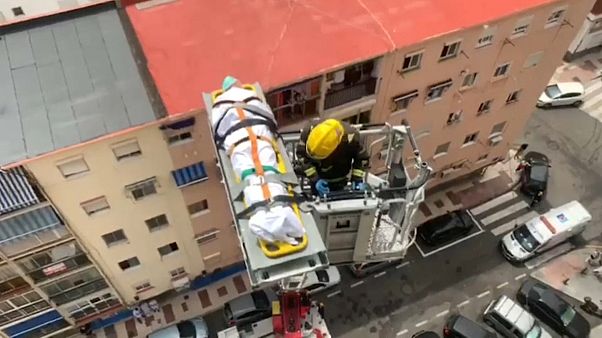 Vertiginoso rescate en Málaga Vertiginoso rescate en Málaga