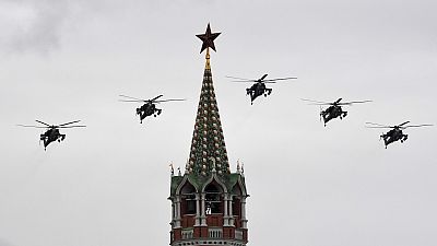 Conmemoración aérea en Moscú