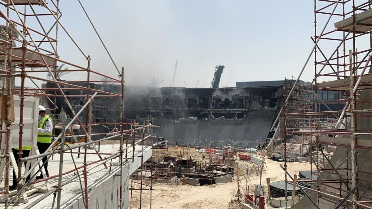  حريق في موقع إكسبو دبي 2020