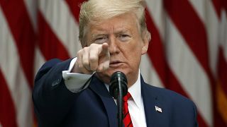 President Donald Trump speaks about the coronavirus during a press briefing in the Rose Garden of the White House, Monday, May 11, 2020, in Washington. 