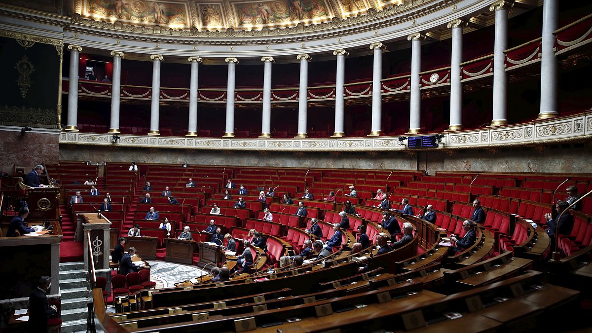 Parliament members at the National Assembly on Tuesday, May 12, 2020 in Paris. 