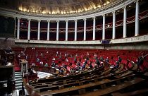 Parliament members at the French at the National Assembly, Paris.