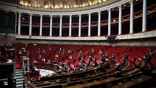 Parliament members at the National Assembly on Tuesday, May 12, 2020 in Paris. 