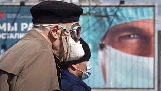 Seit Dienstag ist das Tragen von Gesichtsmasken und Handschuhen im öffentlichen Raum in Russland Pflicht.