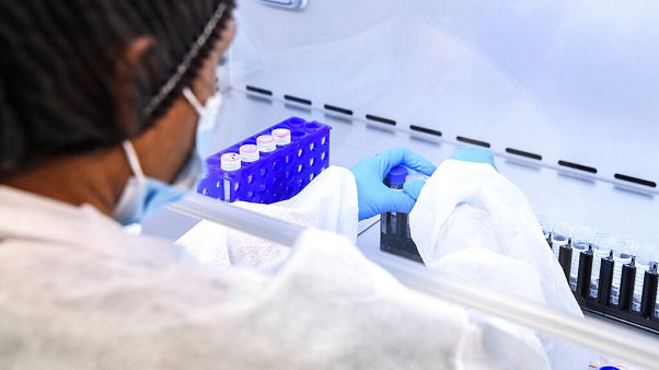 Tests auf das Coronavirus in einem Pariser Labor. Tests auf das Coronavirus in einem Pariser Labor.