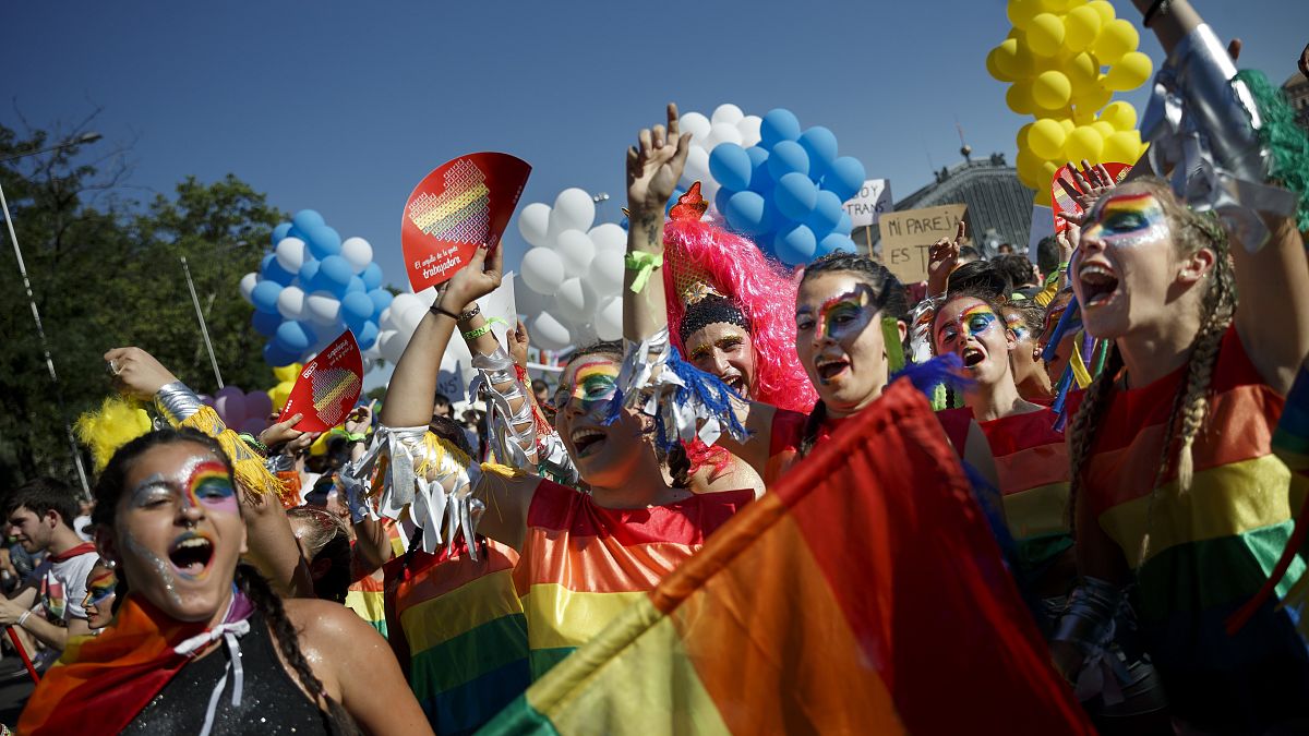 من إحدى مسيرات "فخر المثلية" في مدريد