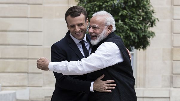 Emmanuel Macron,Narendra Modi Emmanuel Macron,Narendra Modi