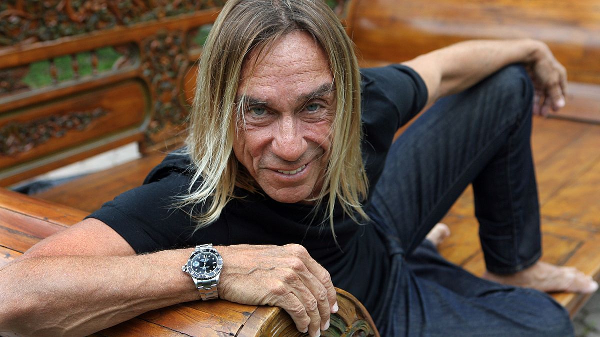 Rock and roll icon Iggy Pop poses in Miami Thursday, March 11, 2010. (AP Photo/Jeffrey M. Boan)