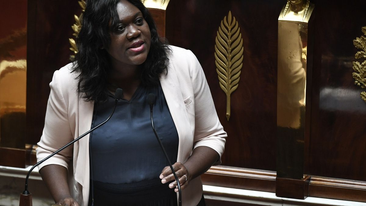 French Member of Parliament of the La Republique En Marche (LREM) party Laetitia Avia speaks during a session at the French National Assembly in Paris, on July 3, 2019. 