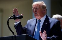 President Donald Trump speaks about the coronavirus in the Rose Garden of the White House, Friday, May 15, 2020, in Washington.