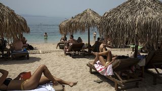 Virus Outbreak Greece Beaches
